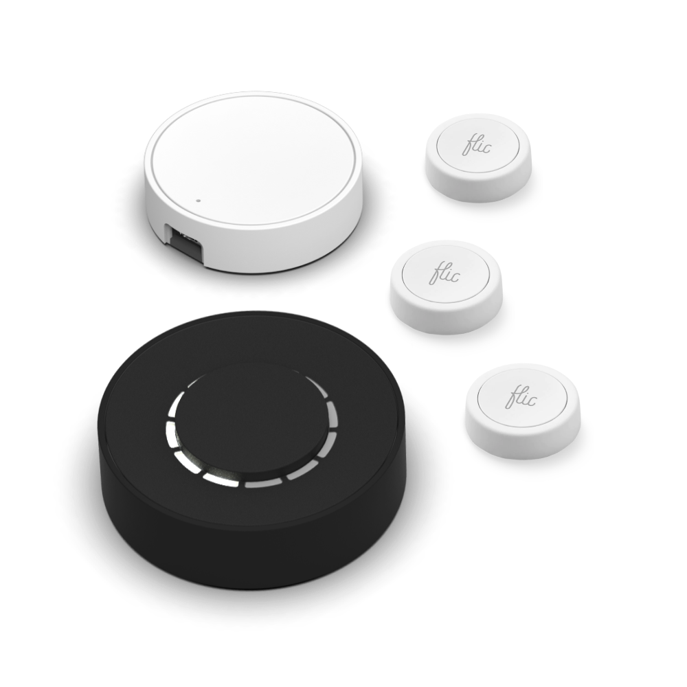 Flic Starter Kit | Button White | Twist Black