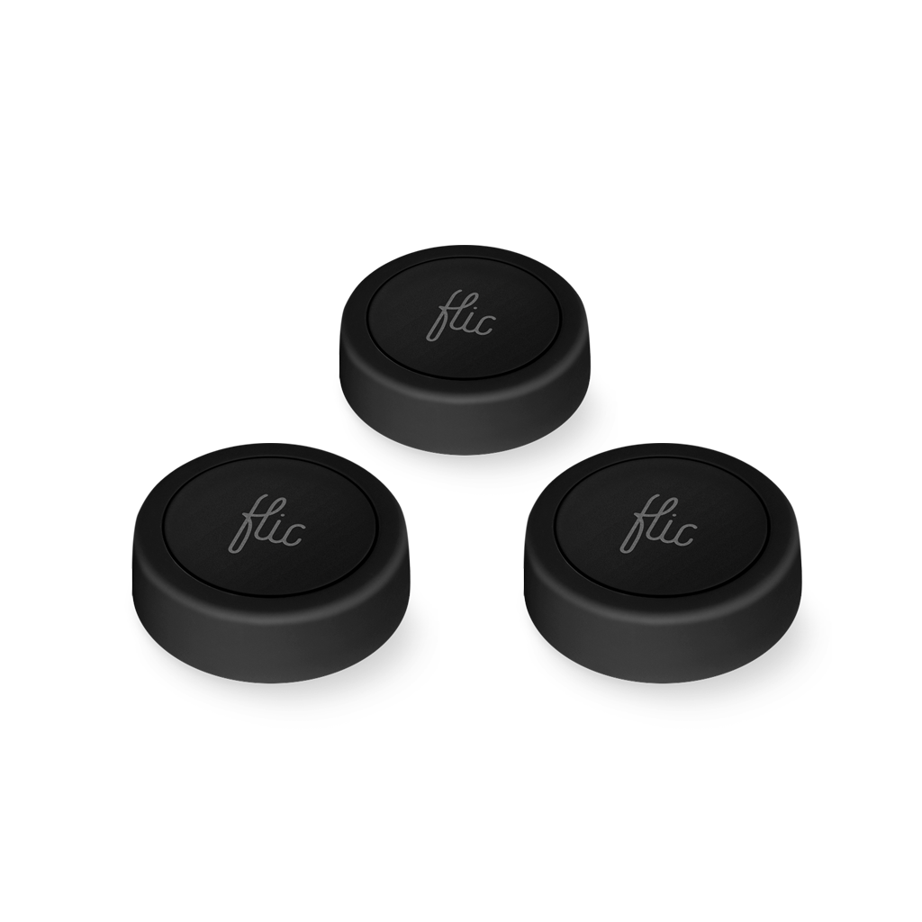Flic Button | Three Pack | Black