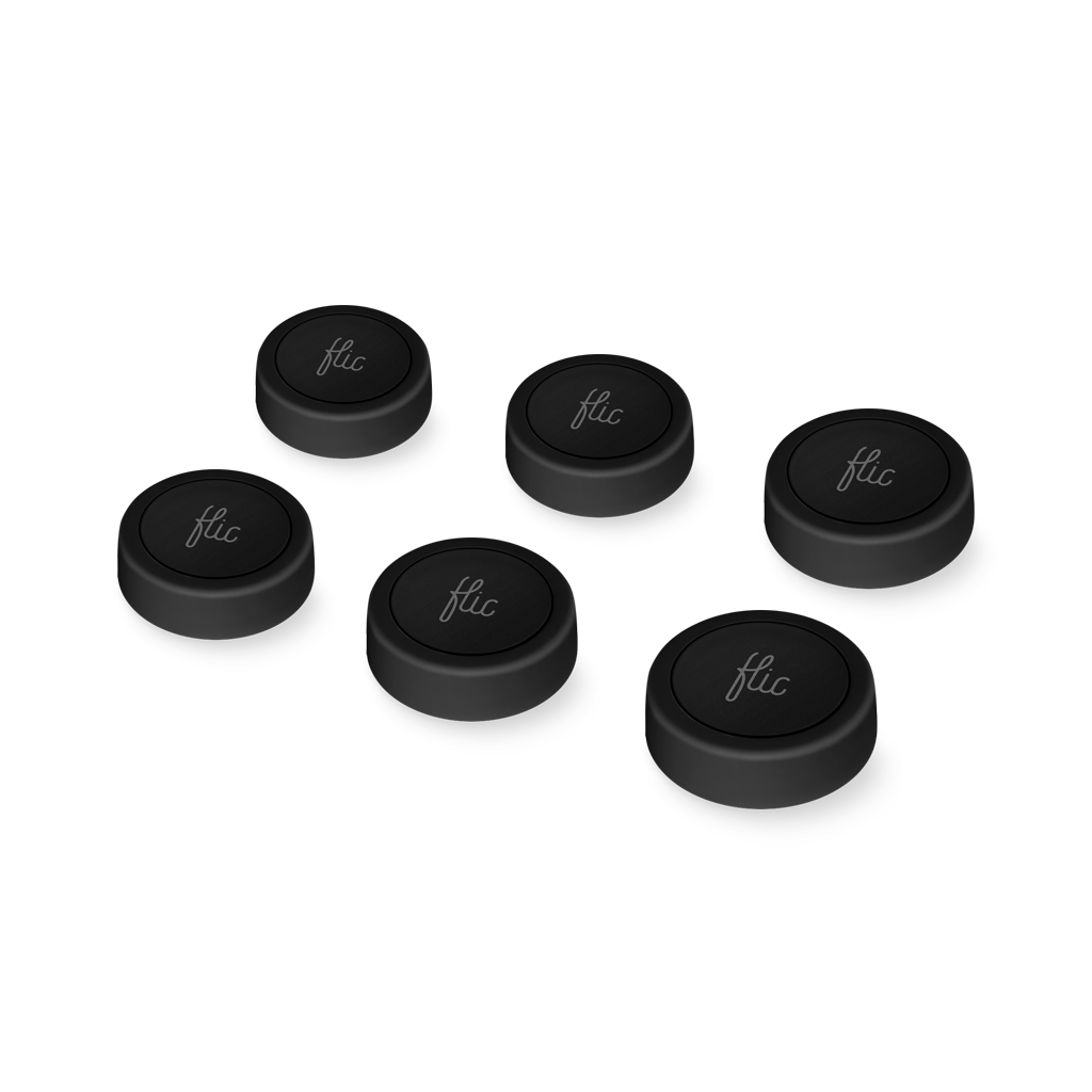 Flic Button | Six Pack | Black